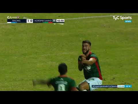 Gol de Blando - Racing vs Agropecuario 1-1 | Copa Argentina 2022