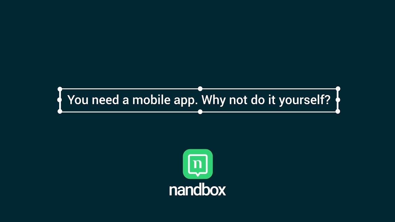You need a mobile app. Why not do it yourself ? (nandbox.com)