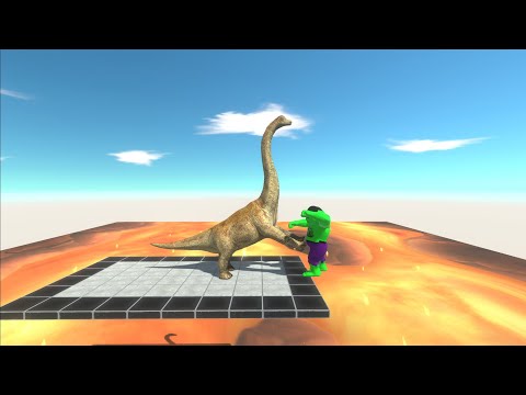 Brachiosaurus pushes into lava - ANIMAL REVOLT BATTLE SIMULATOR