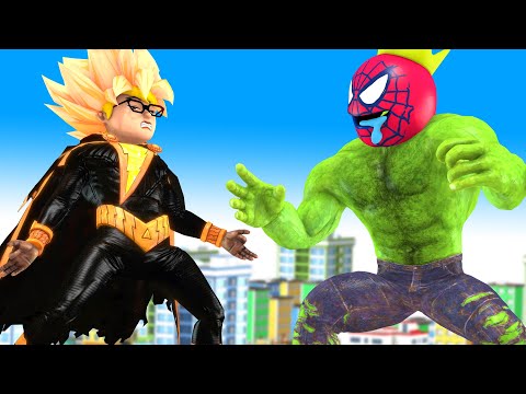 Avenger Hero Black Adam Nick vs Giant Rainbow Friends resuce Tani - Scary Teacher 3d Happy ending