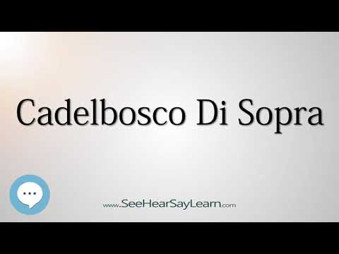 Cadelbosco Di Sopra (How to Pronounce Cities of the World)💬⭐🌍✅