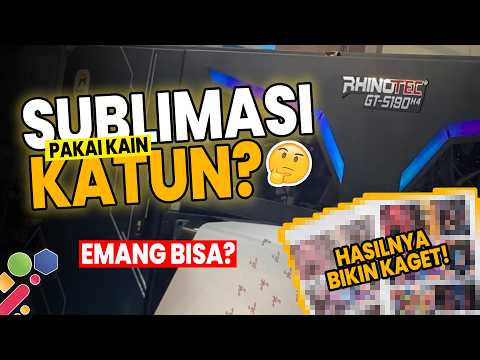 PERCOBAAN PRESS SUBLIMASI MENGGUNAKAN KAIN KATUN!