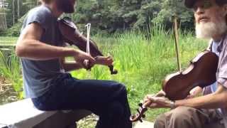 Flatfooting to "Blue River Train" – Jon Bekoff and Nate Paine – Twin fiddles and flatfooting