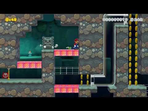 Super Mario Maker 2 🔧 Thwomp Tunnel 🔧 Aqua