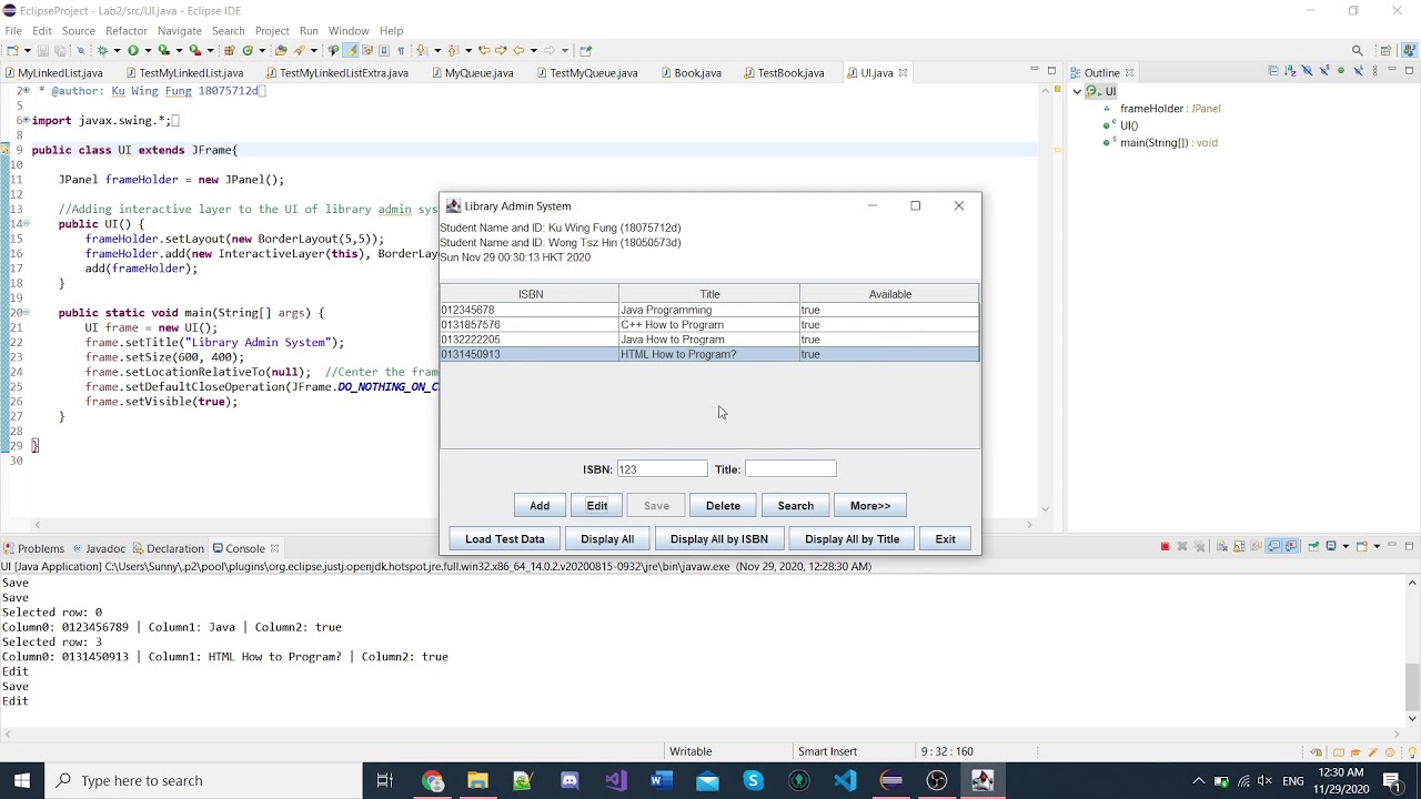 GitHub - vinesmsuic/GUI-LibraryAdminSystem: EIE3320 Lab2