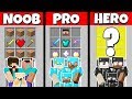 Minecraft Battle: NOOB vs PRO vs HEROBRINE: FAMILY CRAFTING CHALLENGE / Animation