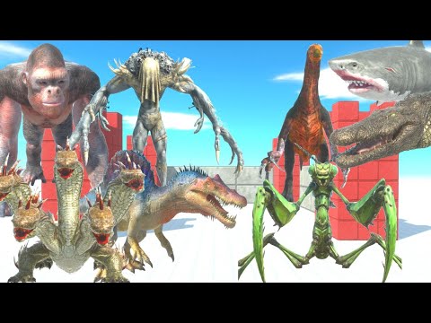 KING GORO + SCOURGE + HYDRA + ACHILLES + SPINO VS KING MEGALODON + MANTIS + TERIZINO + PURU  -  ARBS
