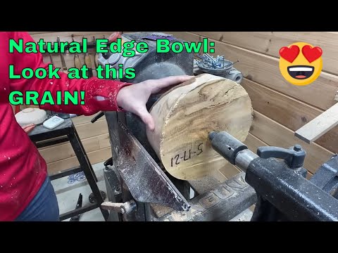 Woodturning a Live Edge Organic Shaped Maple Bowl