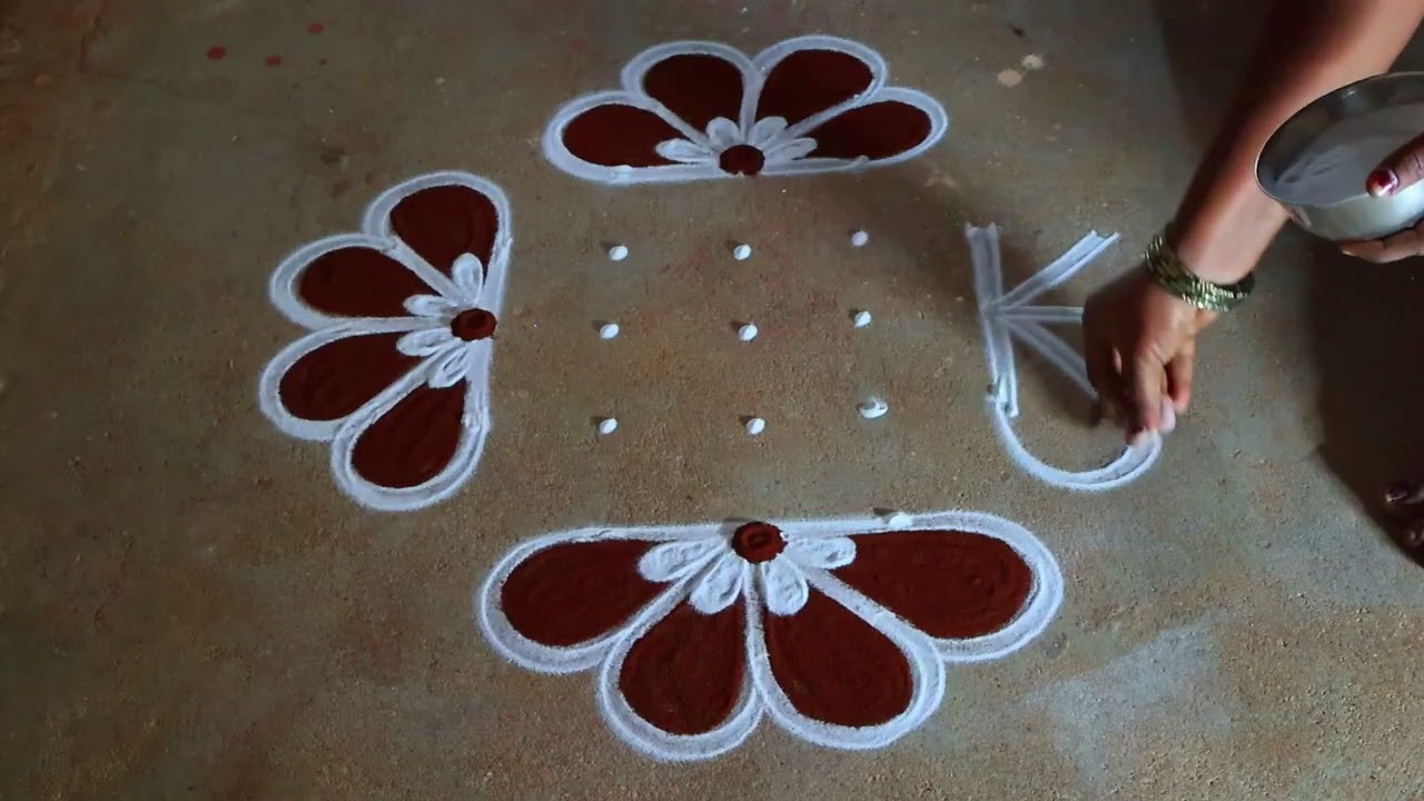 newyear 2026 special 5*3*3🌻 thaipongal flower rangoli🌻 bhoki rangoli🌻sankranti chukala