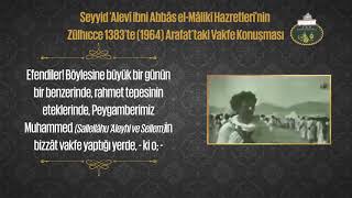 Seyyid ‘Alevî ibni Abbâs el-Mâlikî Hazretleri’nin 1964'te Arafat’taki Vakfe Konuşması