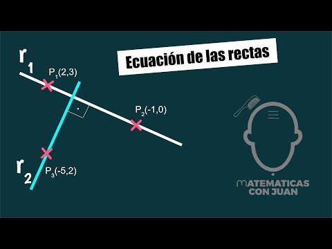 ECUACIÓN DE UNA LÍNEA RECTA QUE PASA POR DOS PUNTOS y otra perpendicular a la primera