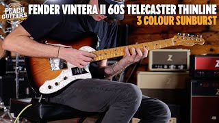 Video thumbnail for No Talking...Just Tones | Fender Vintera II 60s Telecaster Thinline | Maple - 3-Colour Sunburst by Peach Guitars