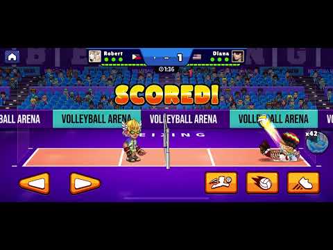 Volleyball arena how to defeat power users with freeze power only. Undeatable serve set and strike