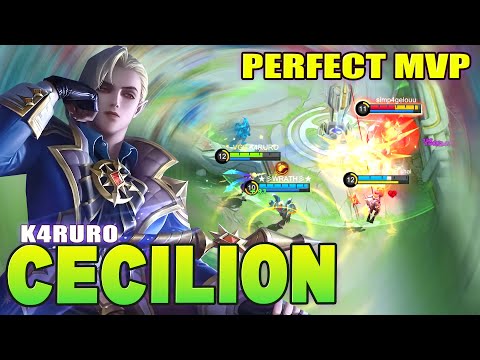 Cecilion Perfect MVP! Top Global Cecilion Solo Rank by K4RURO ~ Mobile Legends