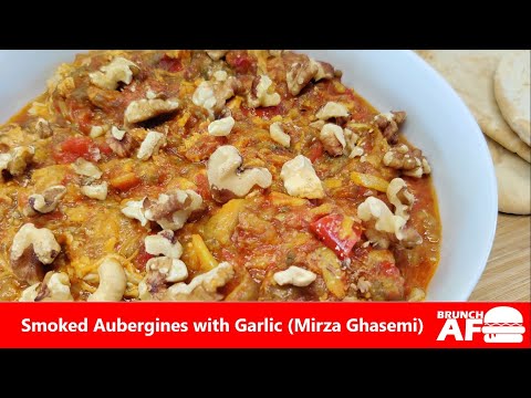 Smoked Aubergines with Garlic (Mirza Ghasemi)