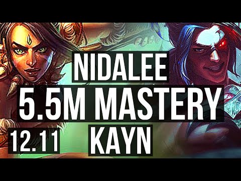NIDA vs KAYN (JNG) | 5.5M mastery, 9/2/12, 1300+ games | KR Diamond | 12.11