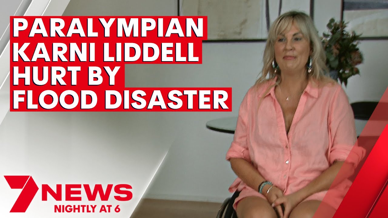 Champion Paralympian Karni Liddell left devastated by 2022 Queensland flood disaster | 7NEWS