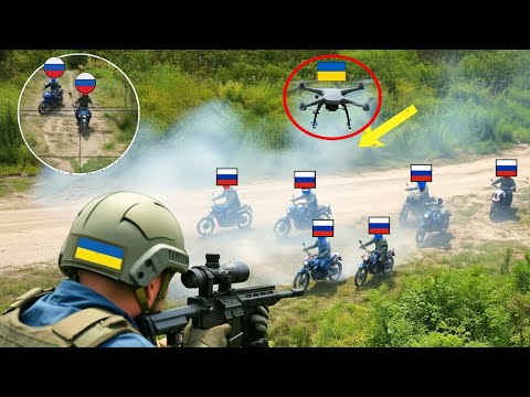 Ukrainian Snipers and Drones Target Russian Motorcycle Units