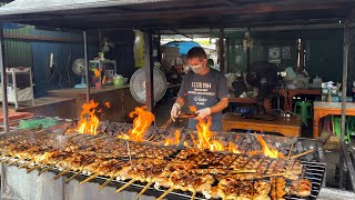 Download the video "Heaven of Chicken! Limited to 100 Kg of Grilled Chickens with Charcoal a Day | Thai Street Food"
