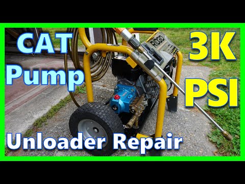 STUCK CAT 3k Psi Pressure Washer Pump UNLOADER FIX / Symptoms & Repair (ANY Unloader)