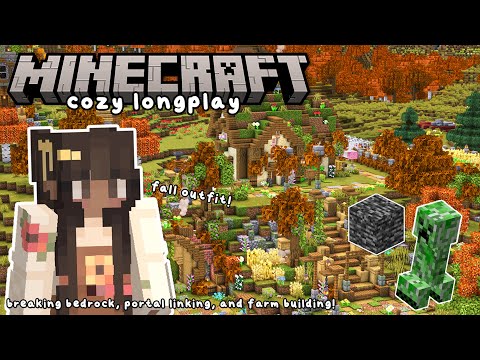 Conquering the Nether & Building a Creeper Farm | Cozy Minecraft Survival Longplay (no commentary) 🍂