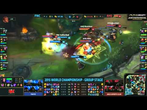 66  FNATIC vs AHQ E SPORTS CLUB Highlights   2015 LoL World Championship S5   FNC VS AHQ