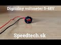 Digitálny palubný voltmeter - červený 5-48V - Video Youtube
