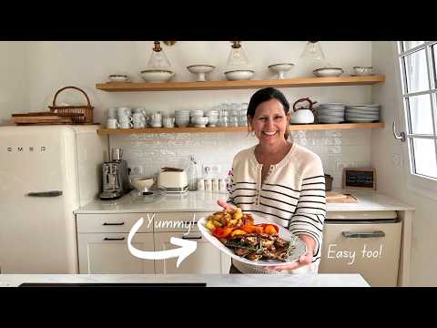 Grilled Balsamic Chicken, Peperonata, and Crispy Potatoes