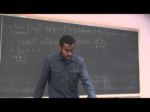 Math 203 Lecture 12 - Continuity and Partial Derivatives