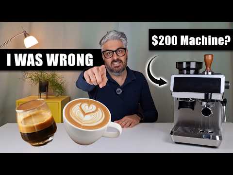 AMZCHEF Espresso Machine with Grinder, 3 Temp 197-205℉ Professional Espresso Machine, 3-10s Pre-Infusion, 20 Grind Settings, Latte Cappuccino Maker Home Barista, Black video review thumbnail