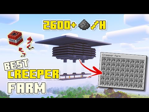 Ultimate Mega Creeper Farm - Minecraft Bedrock 1.20!