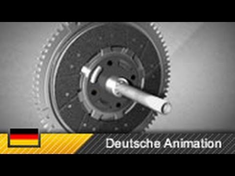 Function and structure of a clutch / single-disk dry clutch (animation)