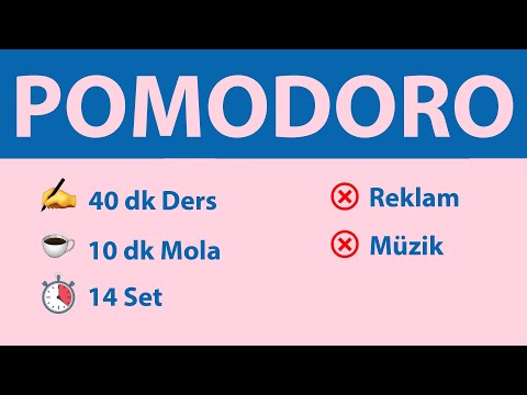 Pomodoro Tekniği - 40 dk Ders 10 dk Mola (14 Set) - Reklamsız - Müziksiz