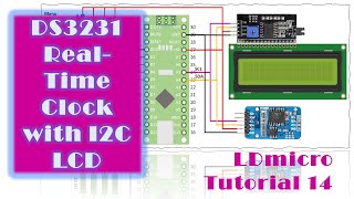 LDmicro 14: I2C LCD &amp; DS3231 Real-Time Clock (Microcontroller PLC Ladder Programming with LDmicro)