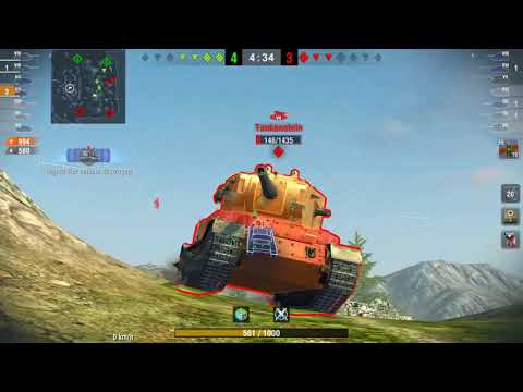 World of Tanks Blitz T-34-2GFT gameplay. 1140 damage 4 kills