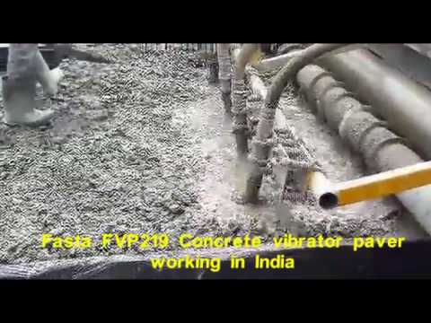Concrete vibrator paver working in India