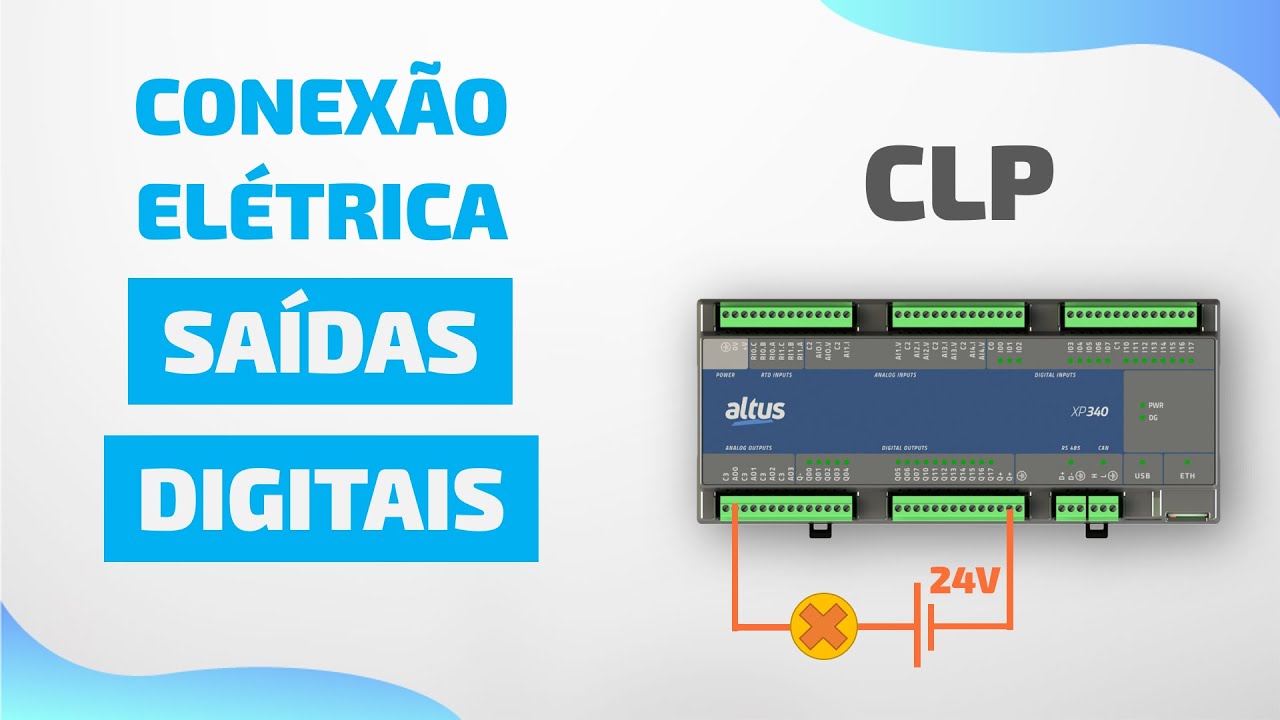Conexão Elétrica das Saídas Digitais do CLP | Automação industrial