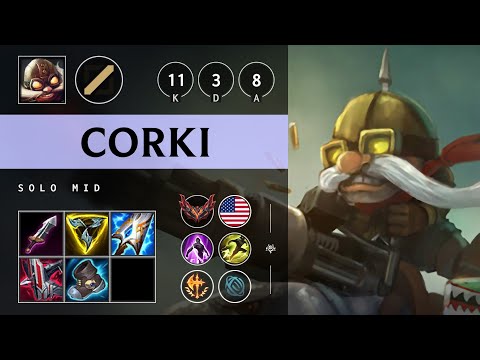 Corki Mid vs Ryze - NA Grandmaster Patch 25.S1.3