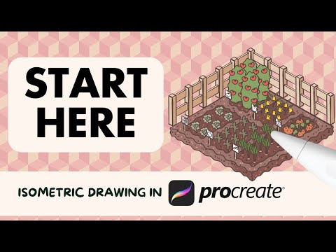 Beginner's Guide To Isometric Drawing In Procreate With Isometric Garden Tutorial