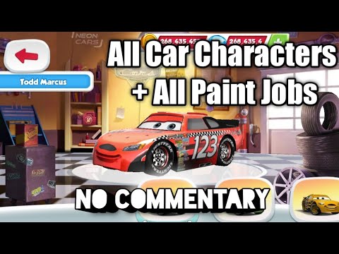 Cars fast as lightning: All Cars Characters and All Paint Jobs (No Commentary)