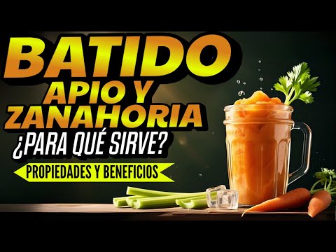 BENEFICIOS poderoso del jugo de ZANAHORIA Y APIO para tu  SALUD