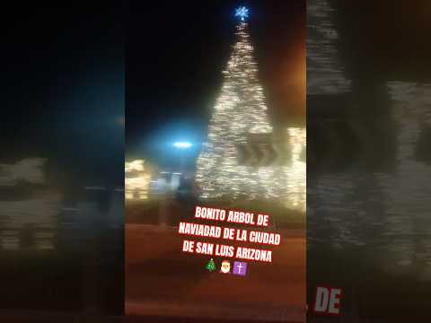 BONITO ARBOL DE NAVIDAD DE LA CIUDAD DE SAN LUIS ARIZONA 🎄🎅✝️ #nochebuena #santaclos #dios #jesus