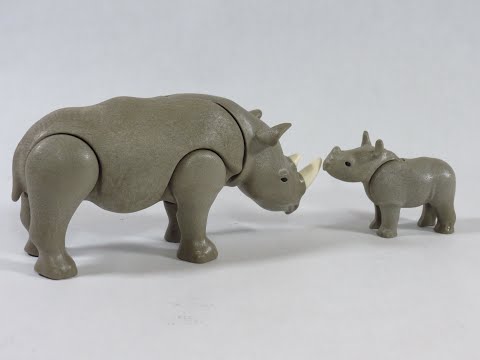 Playmobil set # 6638 (2014) - Rhino with Baby - review