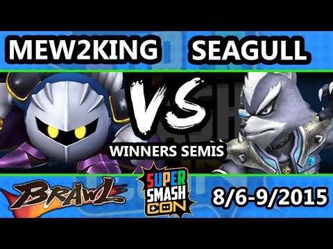 Super Smash Con - Seagull Joe (Wolf) Vs. Mew2King (Meta Knight) - Winners Semis - SSBB