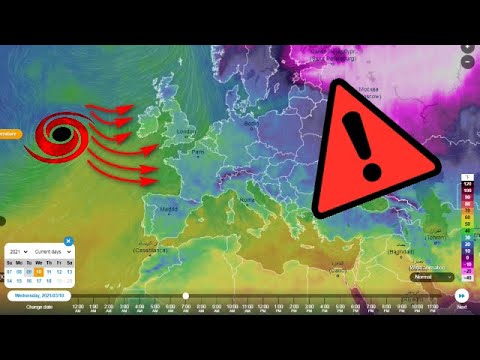 Warnung ! mit 170 km / h ⚠️ Zwei Wirbelstürme bewegen sich in Richtung Europa! Zyklon Evert