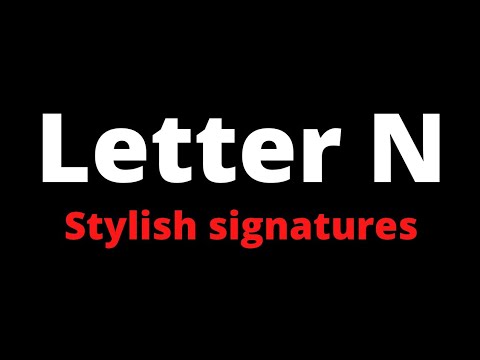 Signature ideas for letter N
