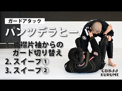 【ガードアタック】片襟片袖からのガード切り替え/ パンツデラヒーバスイープ