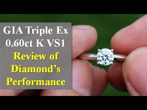 Review of K Color VS1 Clarity 0.60 Carat Super Ideal Cut Round Diamond