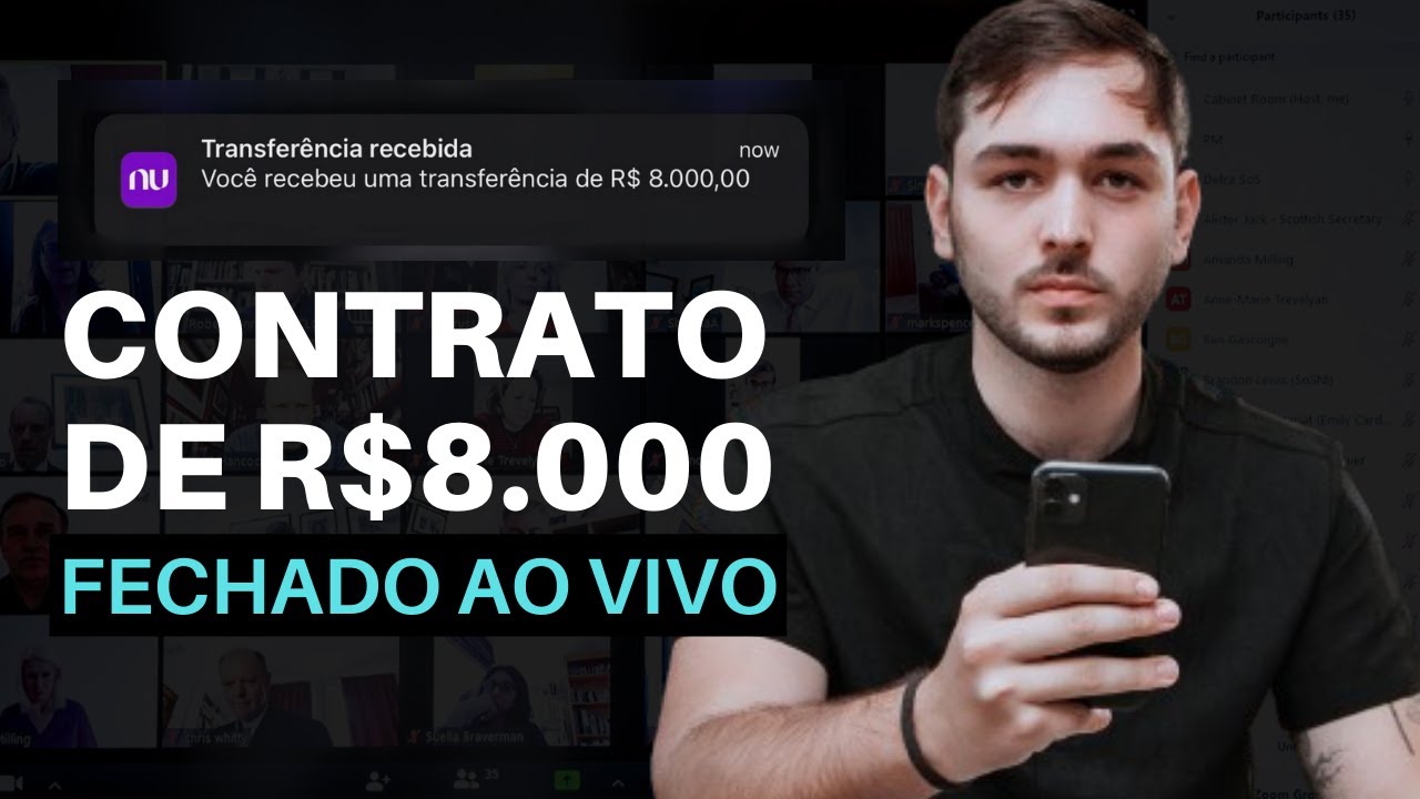 Reunião fechando contrado de tráfego por R$8.000 ao vivo - Tráfego e Prospeccão de clientes