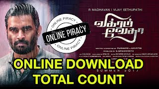 Vikram Vedha Tamil Movie ONLINE PIRACY  Total DOWNLOAD Count !! revealed